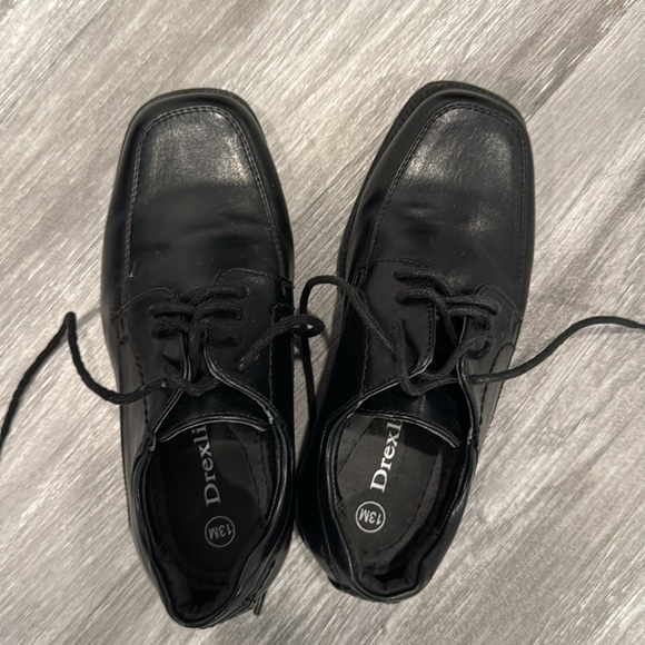 Drexlite boys, black Oxford lace up dress shoe - Picture 5 of 5